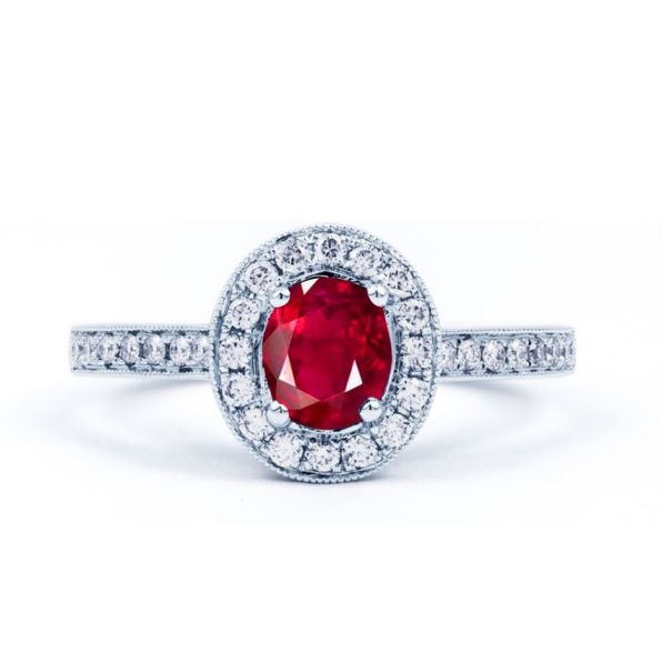 Vintage Halo Ruby