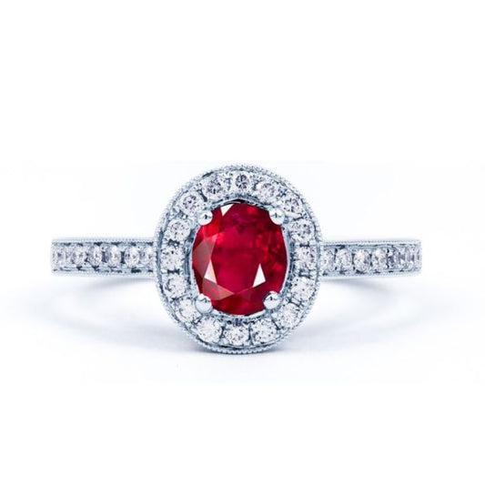 Vintage Halo Ruby