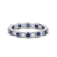 Load image into Gallery viewer, Round Sapphire Baguette Eternity