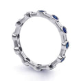 Load image into Gallery viewer, Round Sapphire Baguette Eternity