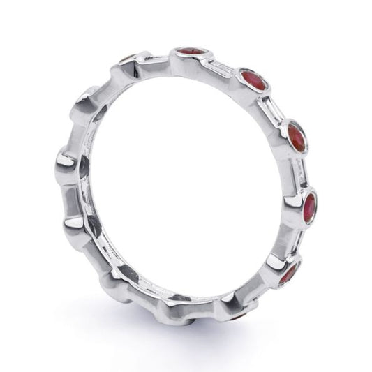 Round Ruby Baguette Eternity