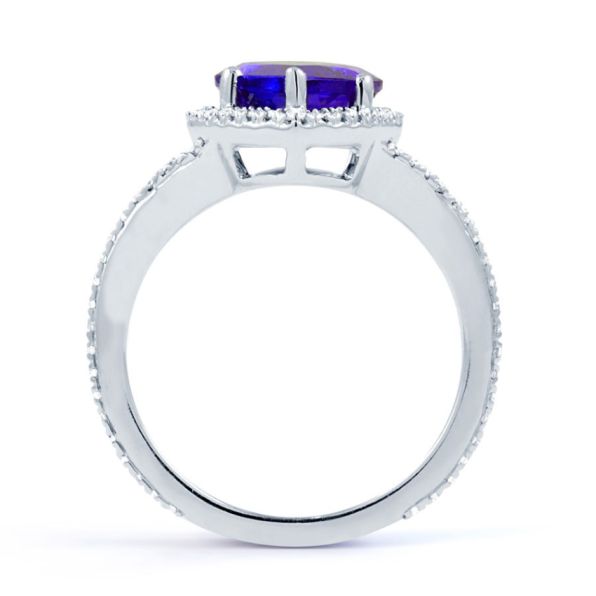 Pear Halo Tanzanite