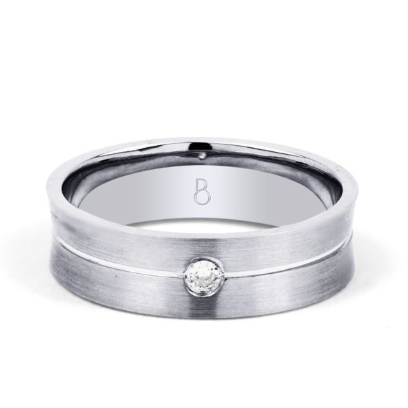 Concave Stud Wedding Ring