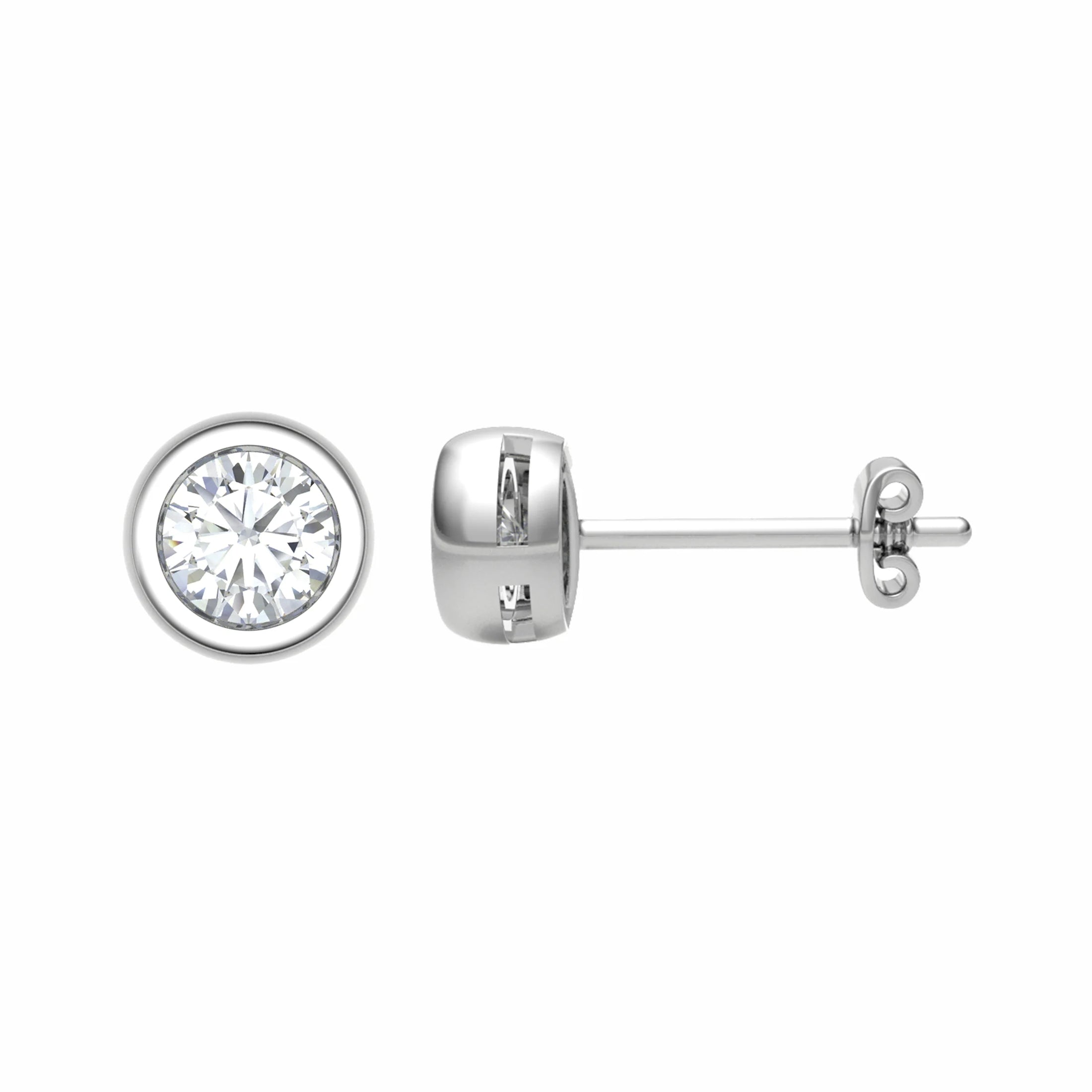 Bezel Set Round Studs