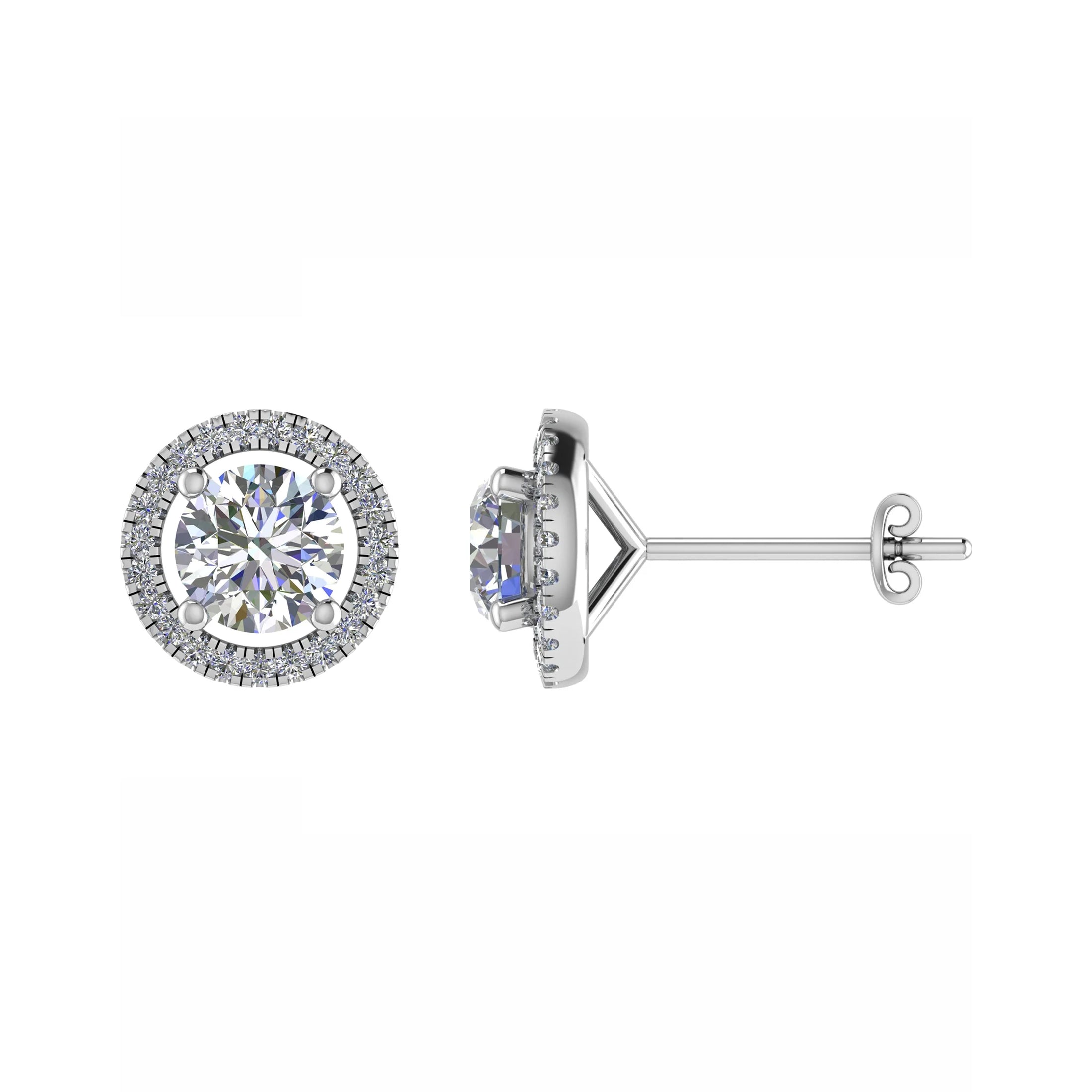 Round Halo Studs