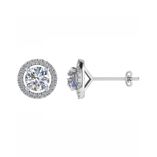 Round Halo Studs