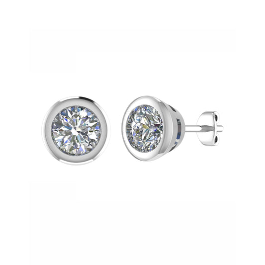 Full Bezel Set Round Studs