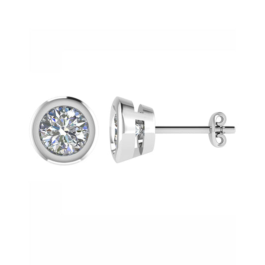 Full Bezel Set Round Studs