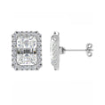 Load image into Gallery viewer, Emerald Cut Halo Studs