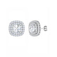 Load image into Gallery viewer, Cushion Double Halo Studs