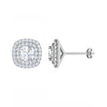 Load image into Gallery viewer, Cushion Double Halo Studs