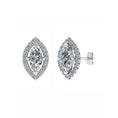 Load image into Gallery viewer, Marquise Halo Studs