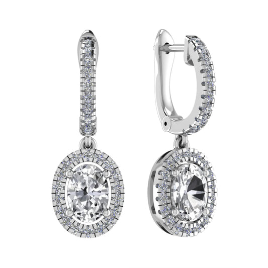 Oval Cut Drop Halo