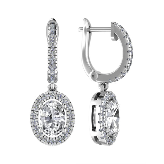 Oval Cut Drop Halo