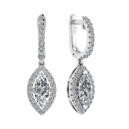 Marquise Drop Halo