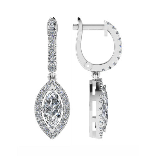 Marquise Drop Halo