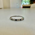 Load image into Gallery viewer, Sapphire and Diamond Round bezel set eternity