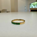 Load image into Gallery viewer, Round emerald half eternity