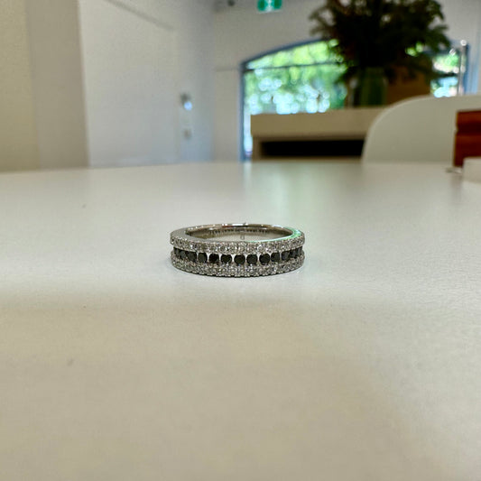 Triple row diamond eternity