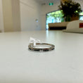 Load image into Gallery viewer, 9ct. White gold black and white diamond