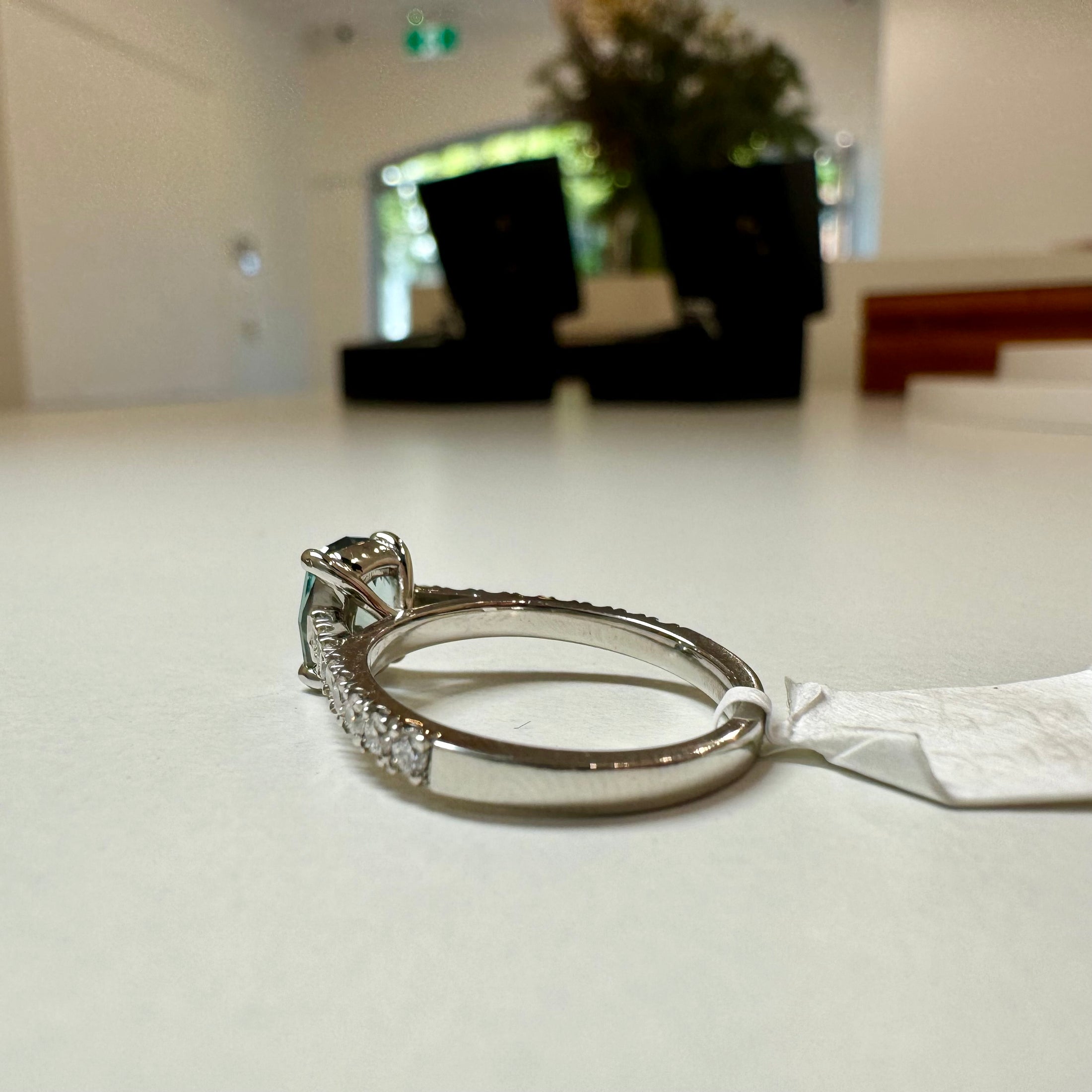 1.65ct. Unheated Montana sapphire ring