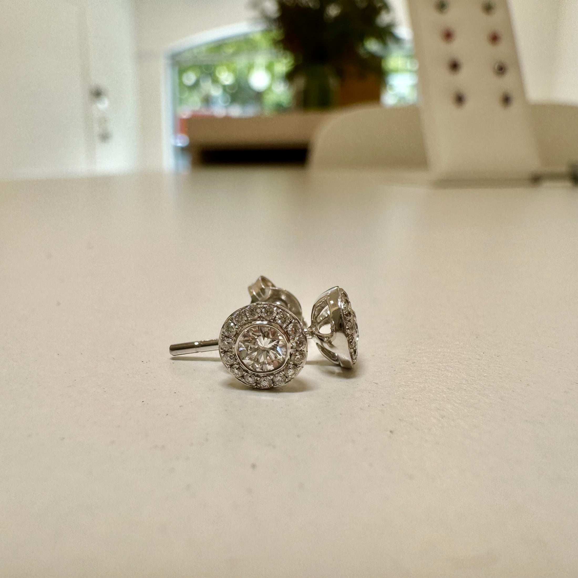 Diamond Halo studs