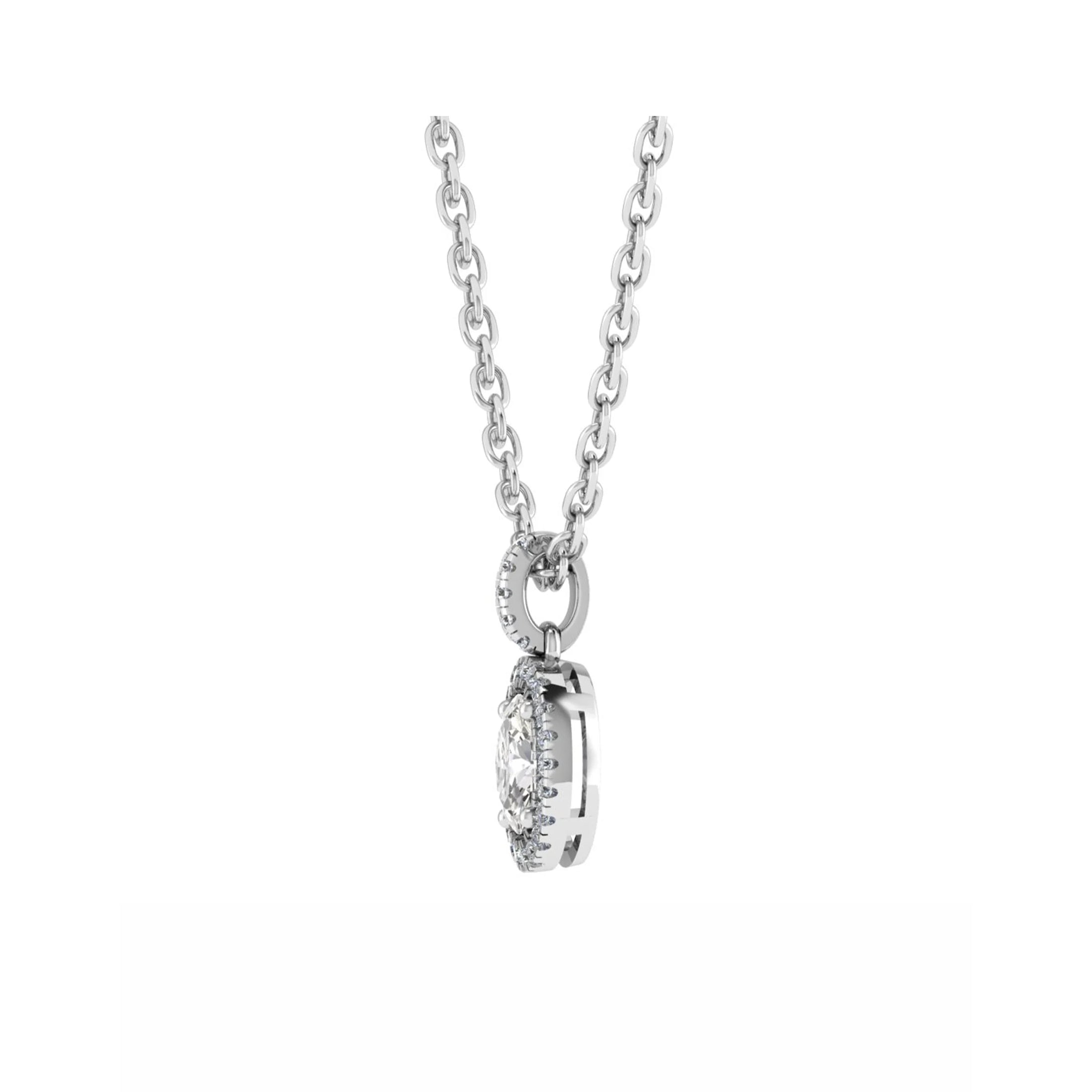 Oval Halo Pendant