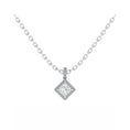 Load image into Gallery viewer, Princess Cut Halo Pendant