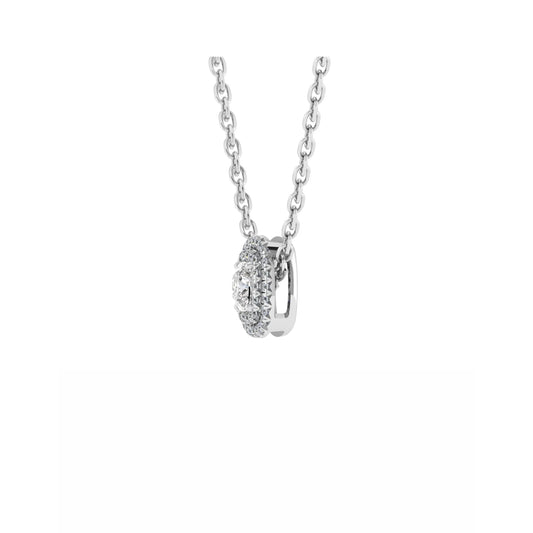 Cushion Double Halo Pendant