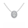 Load image into Gallery viewer, Oval Double Halo Pendant