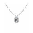 Load image into Gallery viewer, Emerald Cut Single Halo Pendant