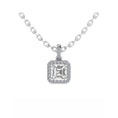 Load image into Gallery viewer, Asscher Cut Single Halo Pendant