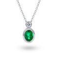 Load image into Gallery viewer, Bezel Set Emerald Pendant