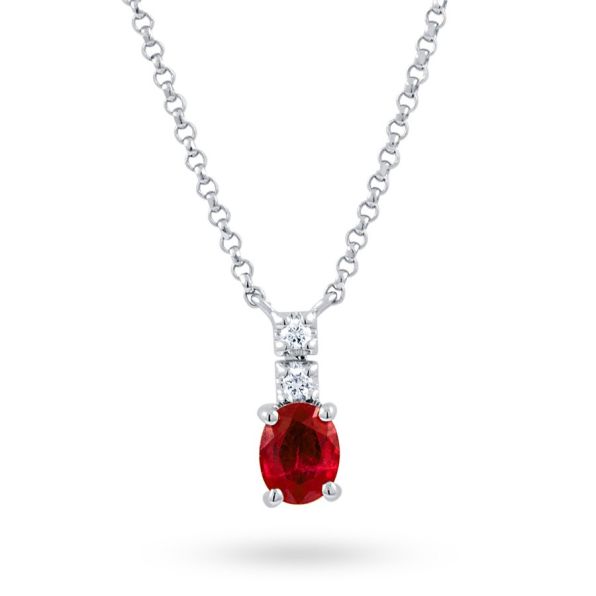 Ruby Oval Pendant