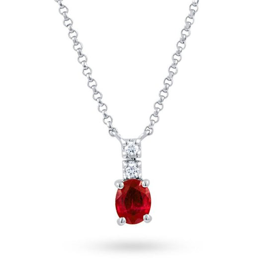Ruby Oval Pendant