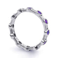 Load image into Gallery viewer, Round Tanzanite Baguette Eternity