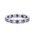 Load image into Gallery viewer, Round Tanzanite Baguette Eternity
