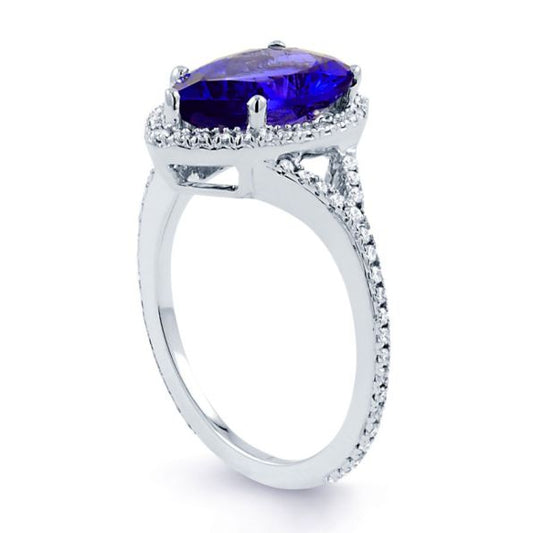 Pear Halo Tanzanite