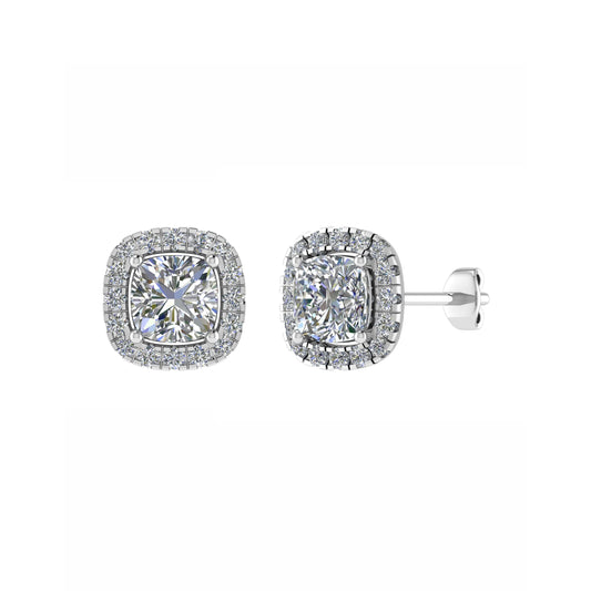 Cushion V Halo Studs