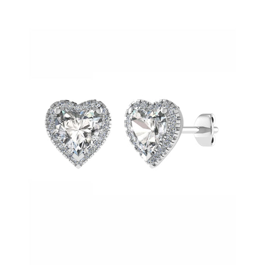 Heart Halo Studs