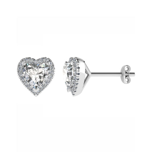 Heart Halo Studs