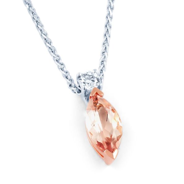 Morganite Marquise Pendant