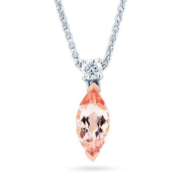 Morganite Marquise Pendant